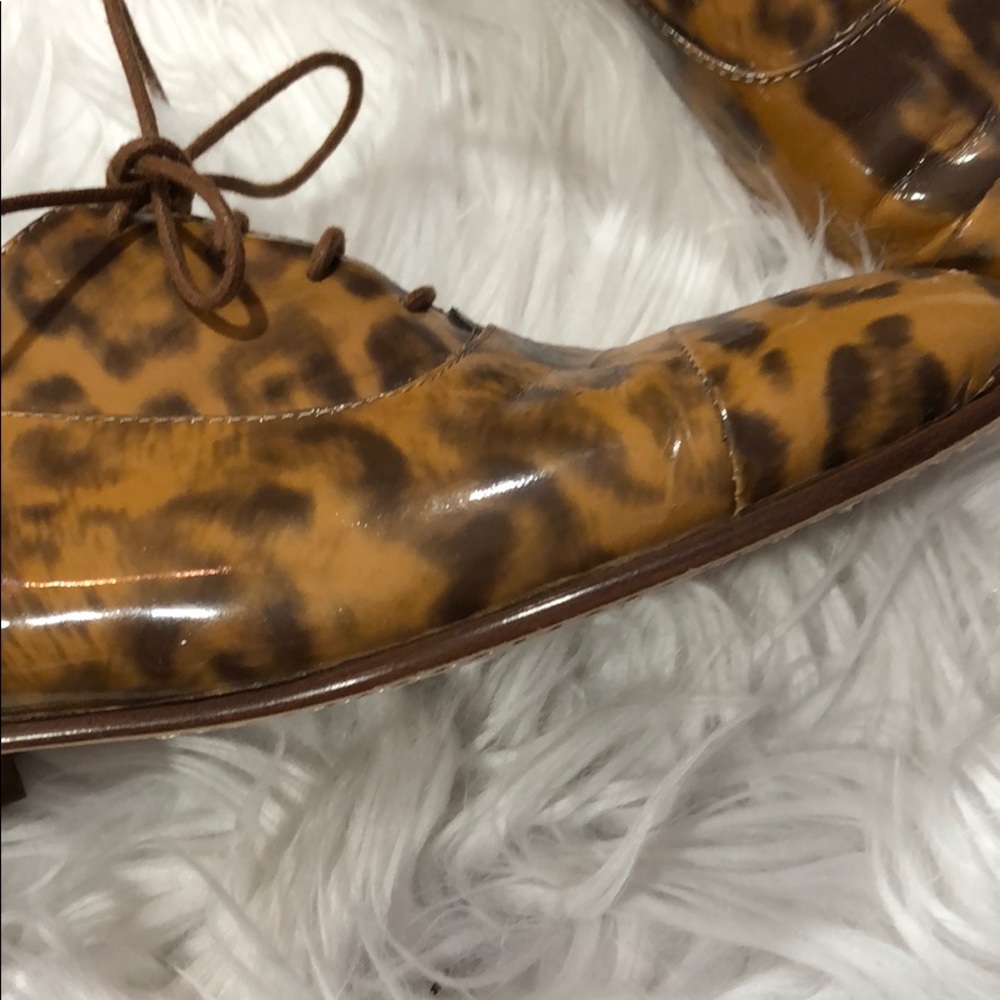J. Crew Eddie Patent Leather Leopard Oxfords - Picture 7 of 11